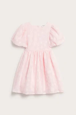 Kjole i organza med puffermer