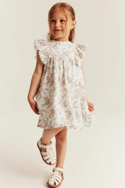 Kjole med blomstermønster