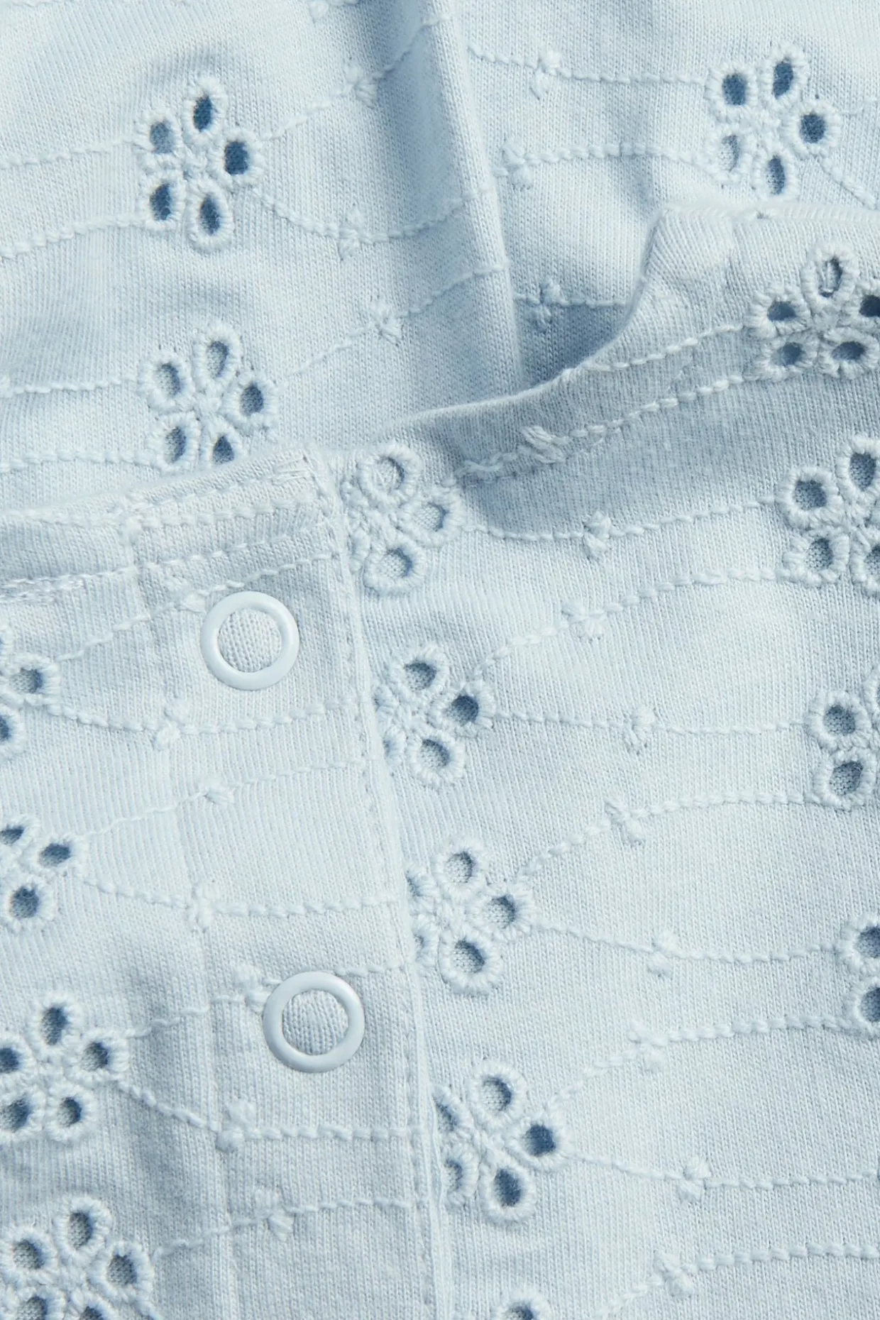Kjole med broderie anglaise