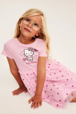 Kjole med tyllskjørt og Hello Kitty-motiv