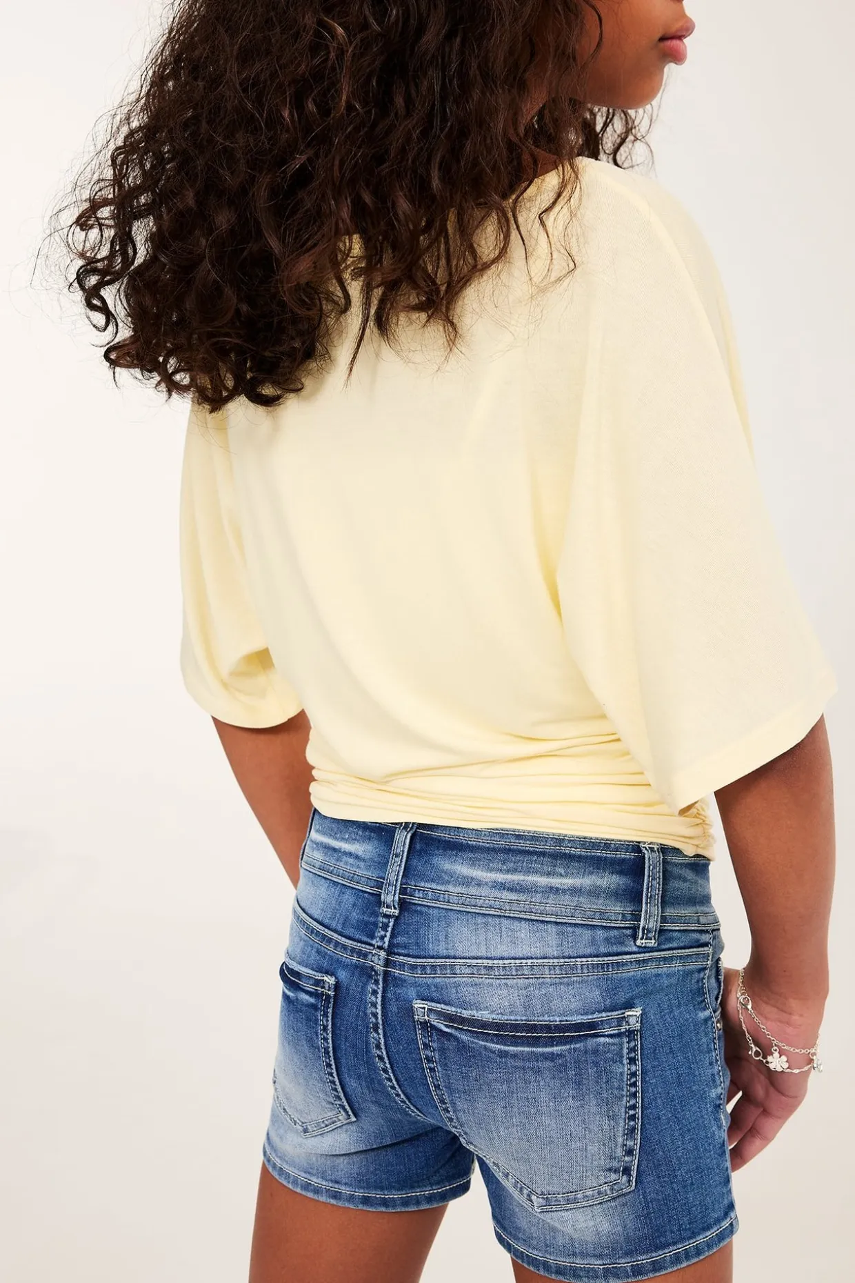 Korte jeansshorts med lav midje
