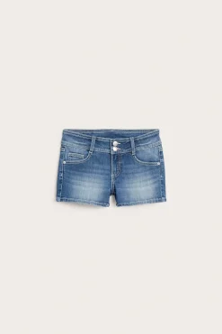 Korte jeansshorts med lav midje