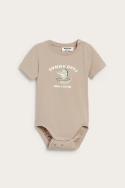 Kortermet body med krokodille
