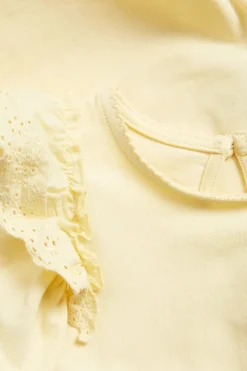 Kortermet body med volanger