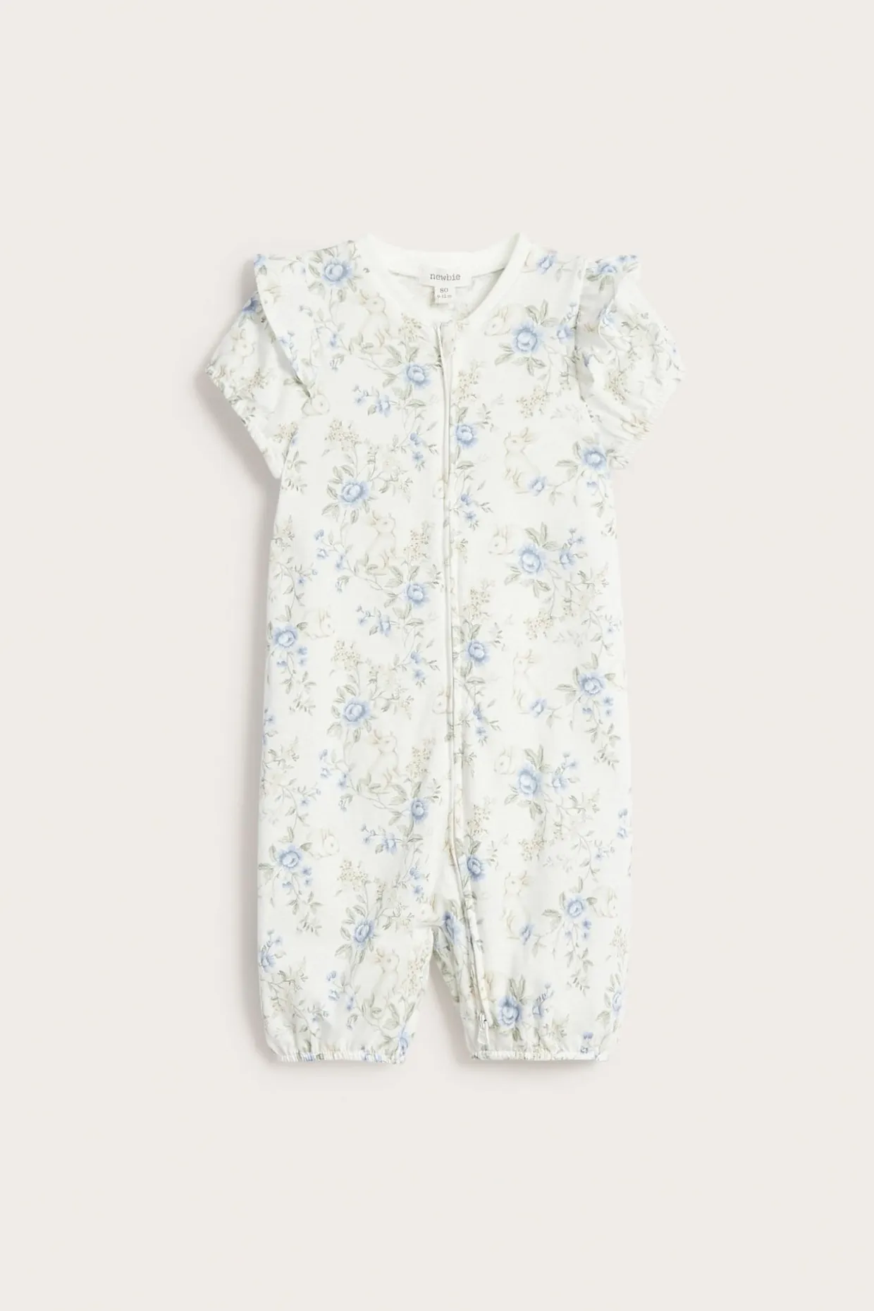 Kortermet pyjamas med blomstermønster