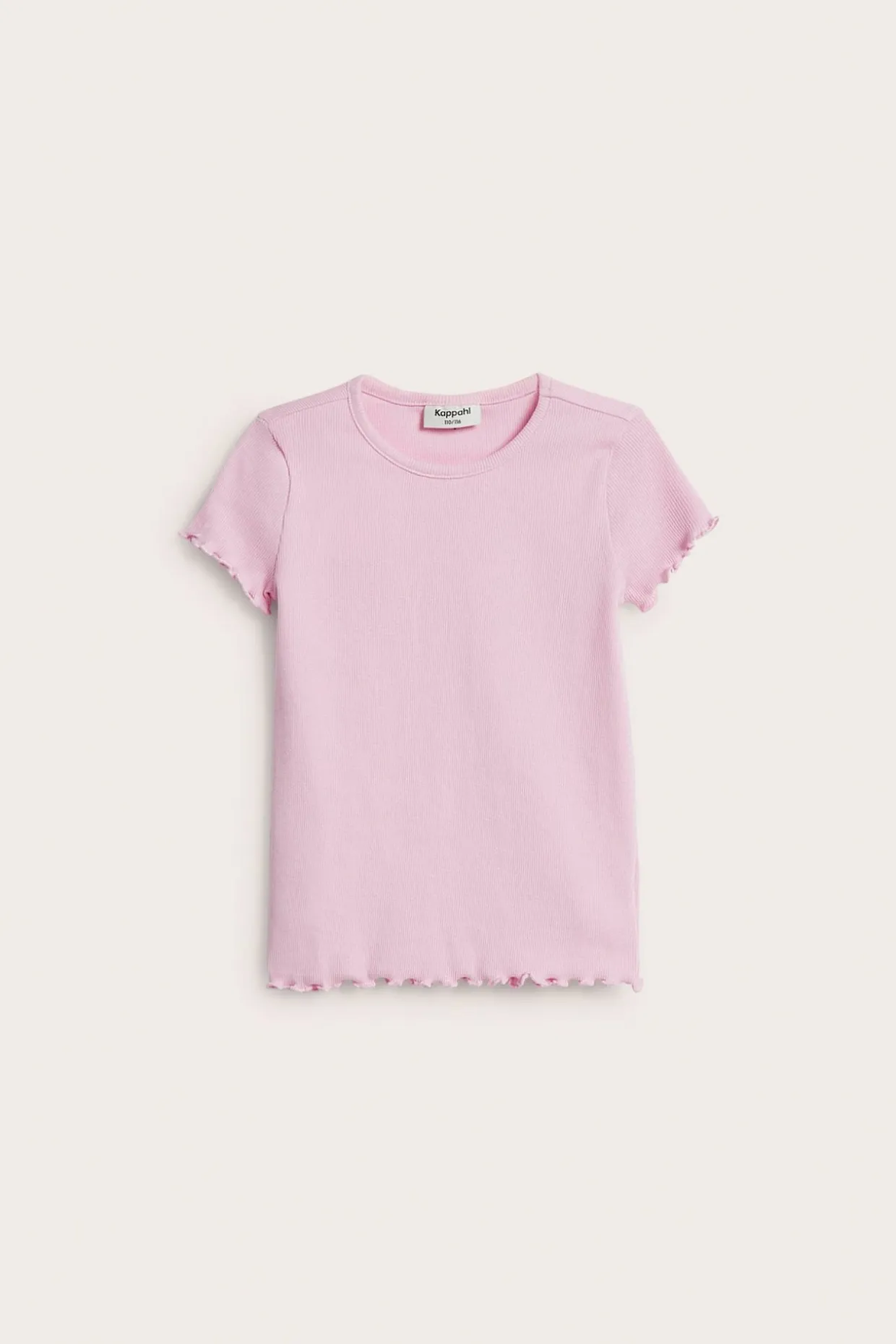 Kortermet ribbestrikket topp