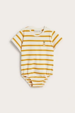 Kortermet stripete babybody