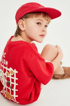 Kortermet T-skjorte med trykk
