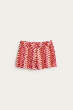 Korte shorts med heklet utseende