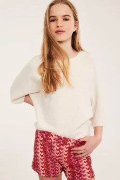 Korte shorts med heklet utseende
