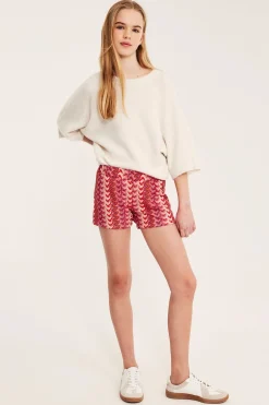 Korte shorts med heklet utseende