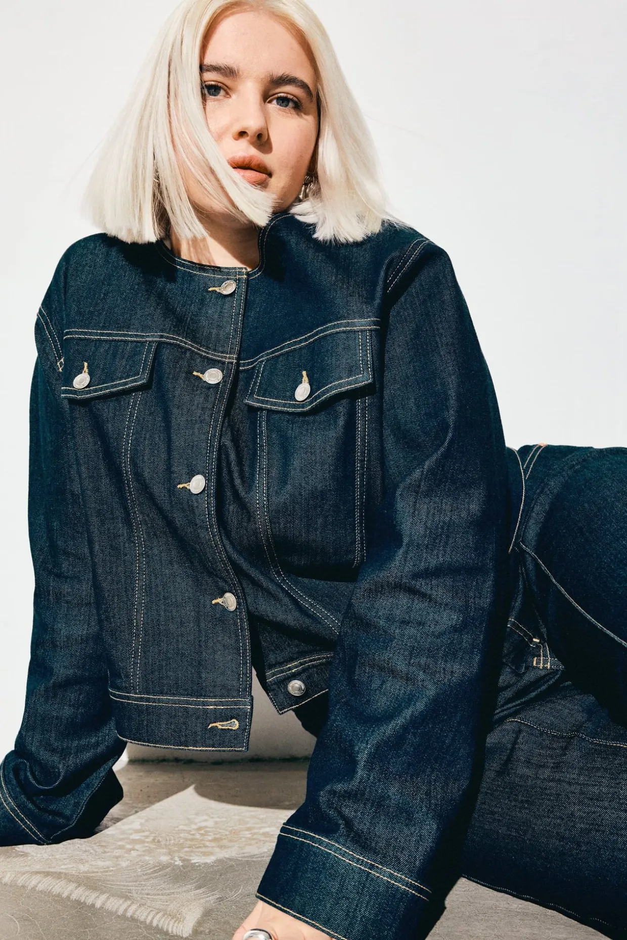 Kort jeansjakke