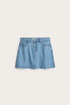 Kort jeansskjørt i A-linjeform