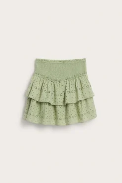 Kort skjørt broderie anglaise