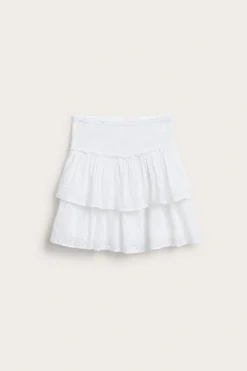 Kort skjørt broderie anglaise