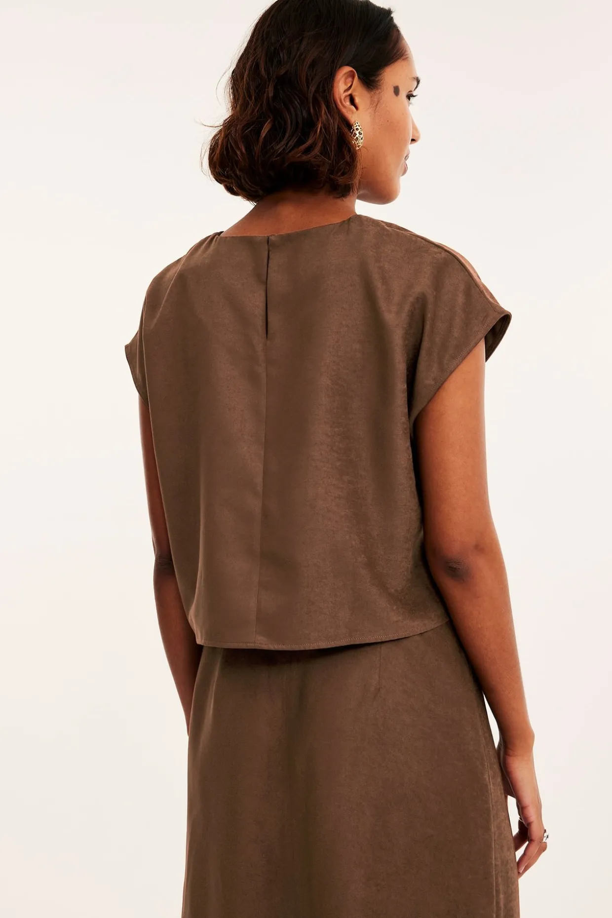 Kort topp | Brun | Dame | Kappahl