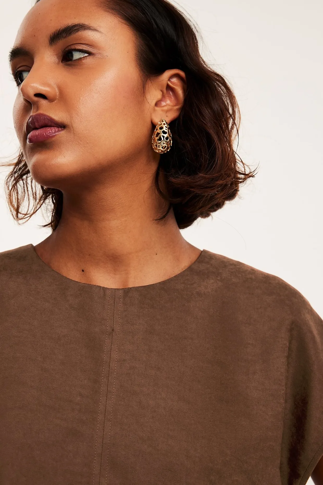 Kort topp | Brun | Dame | Kappahl
