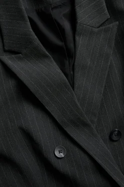 Krittstripet blazer med dobbeltknepping