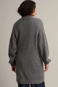 Lang cardigan i ullblanding