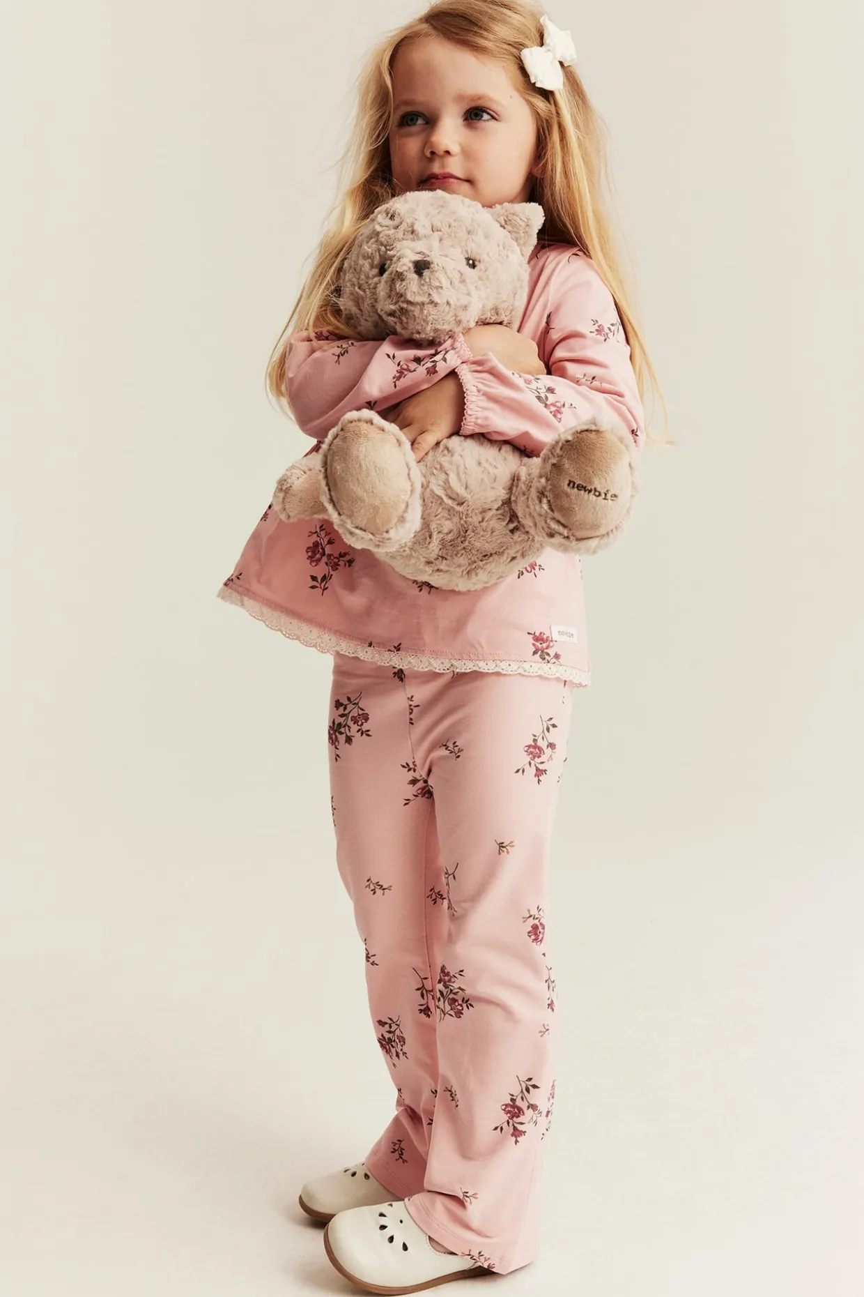 Langermet blomstret peplum-topp