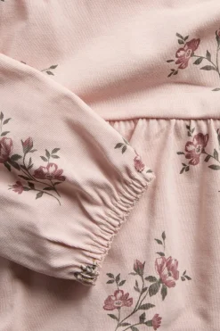 Langermet blomstret peplum-topp