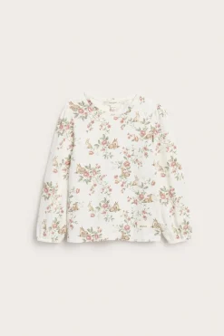 Langermet topp med blomstermønster