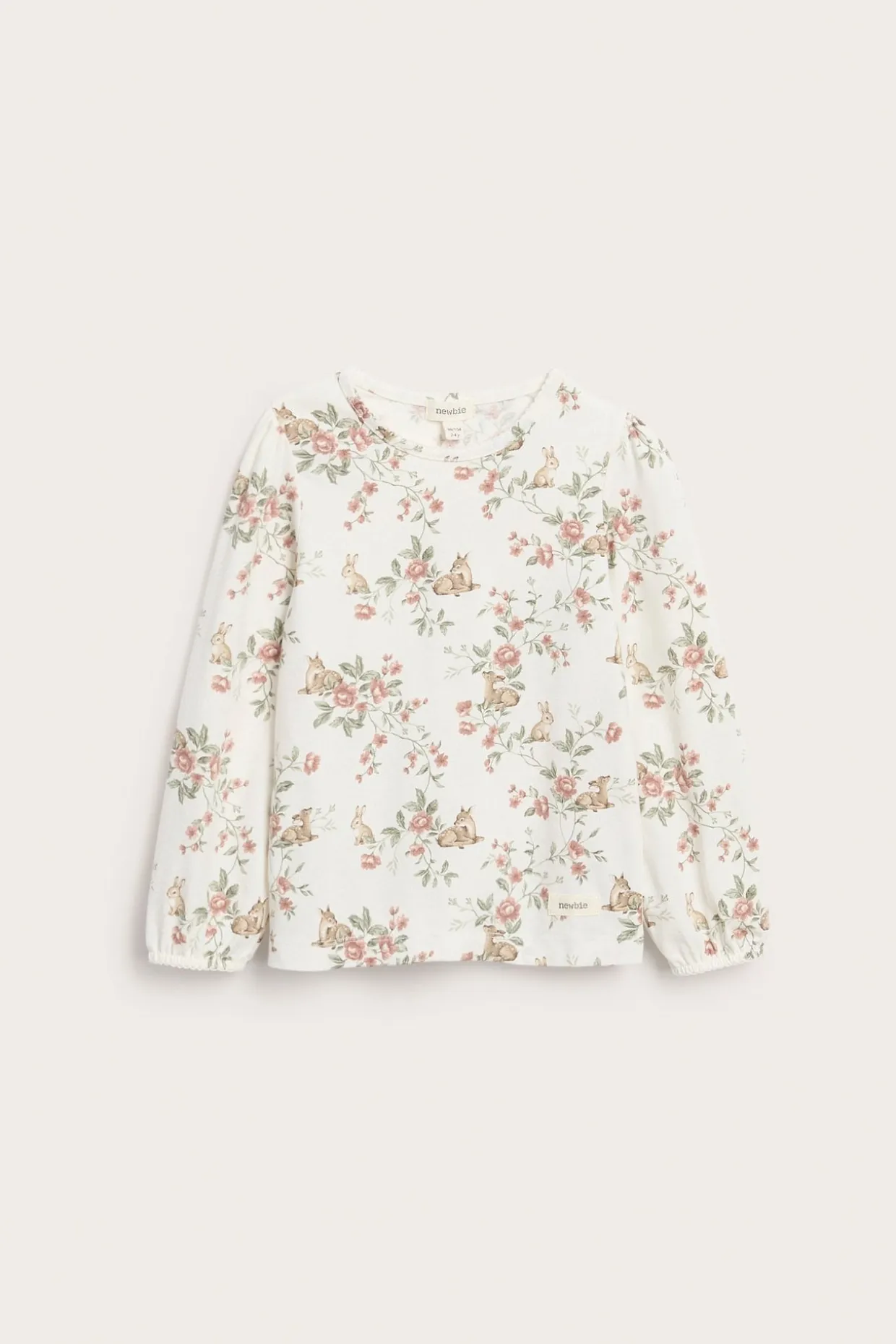 Langermet topp med blomstermønster