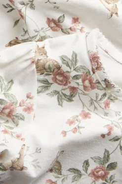 Langermet topp med blomstermønster
