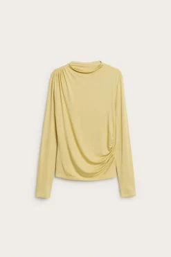 Langermet topp med drapering