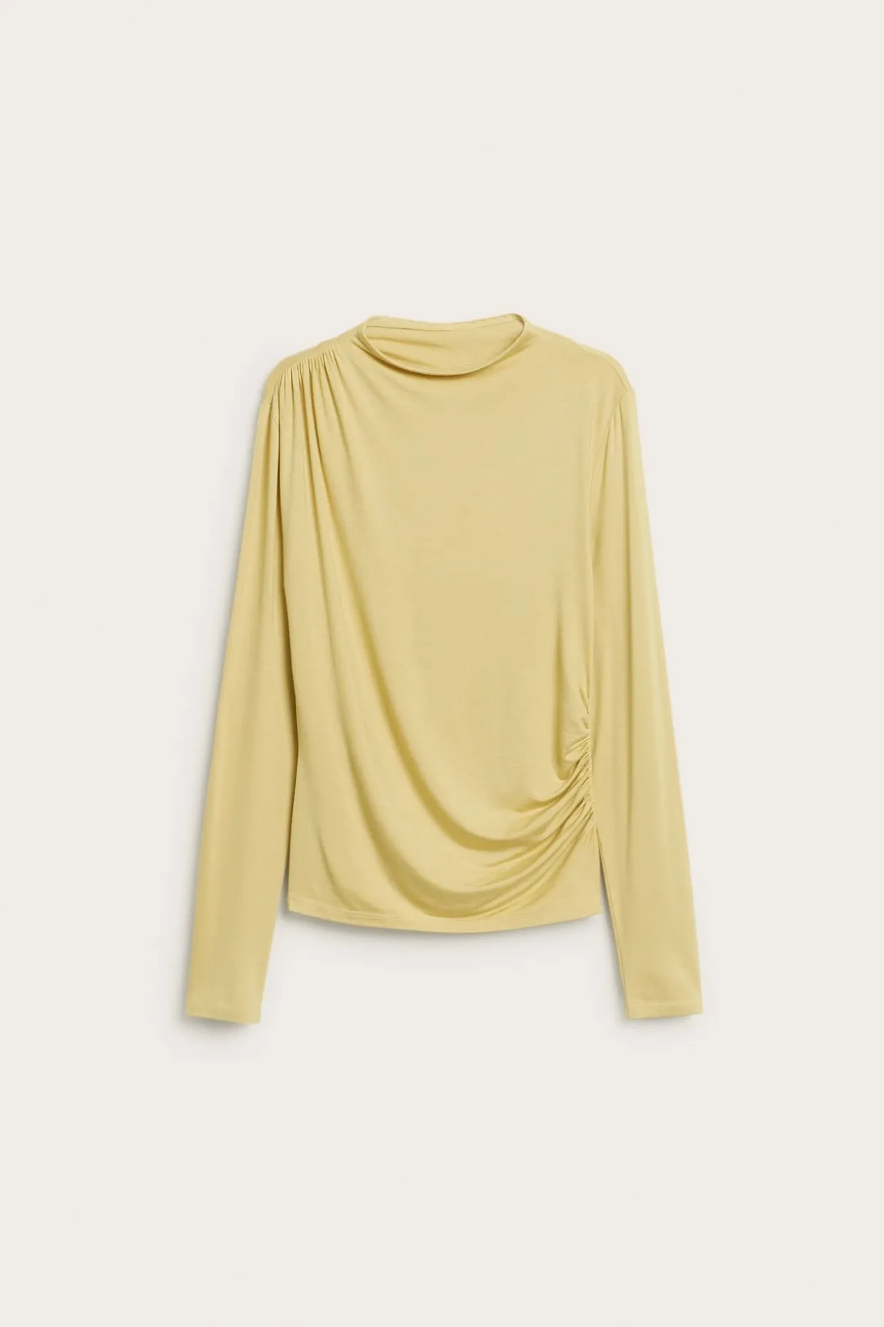 Langermet topp med drapering