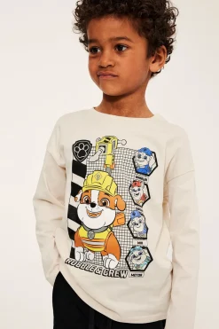 Langermet T-skjorte med Rubble fra Paw Patrol