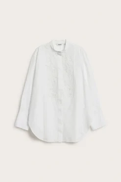 Lang skjorte med broderier