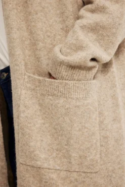 Lang strikket cardigan