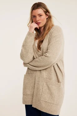 Lang strikket cardigan