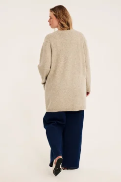 Lang strikket cardigan