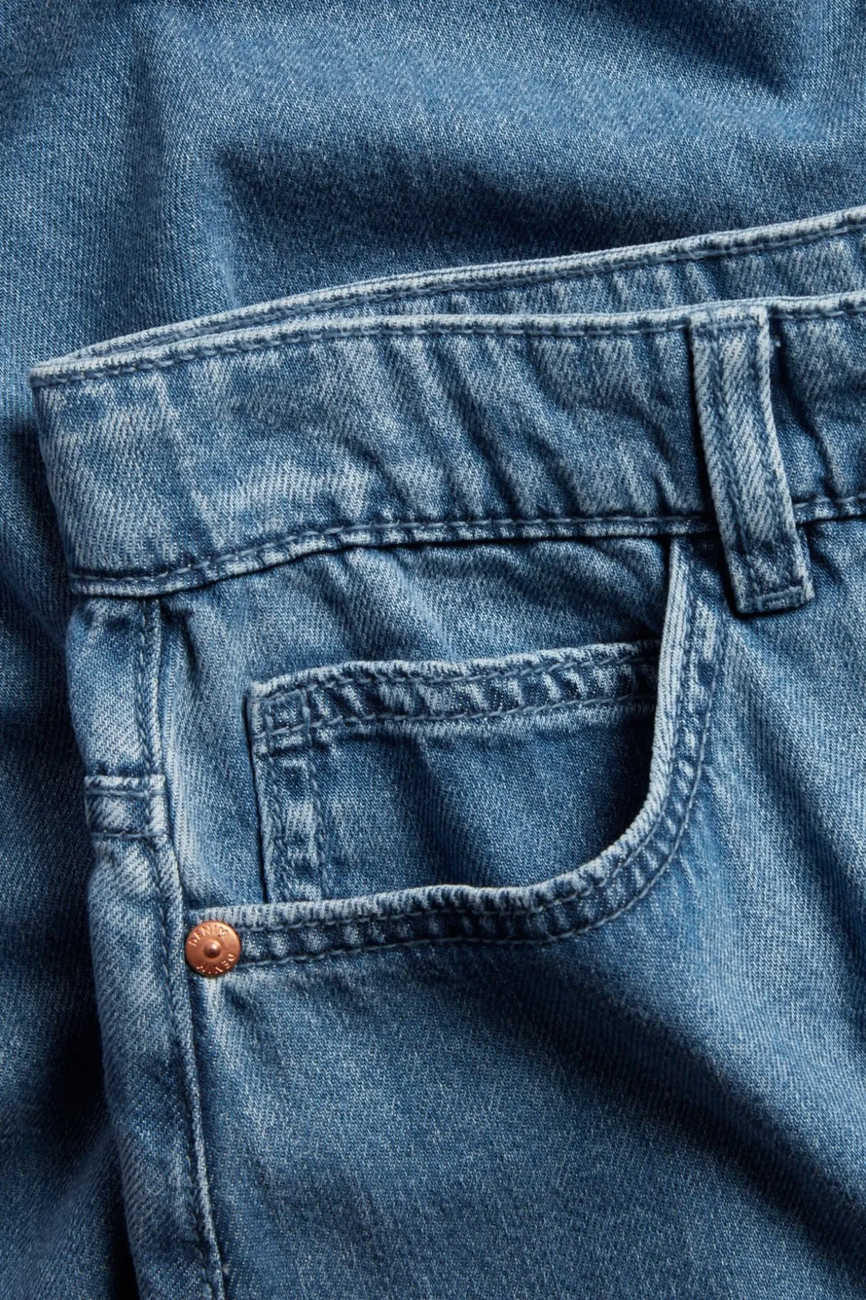 Langt jeansskjørt