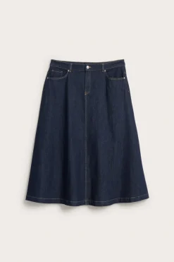 Langt jeansskjørt