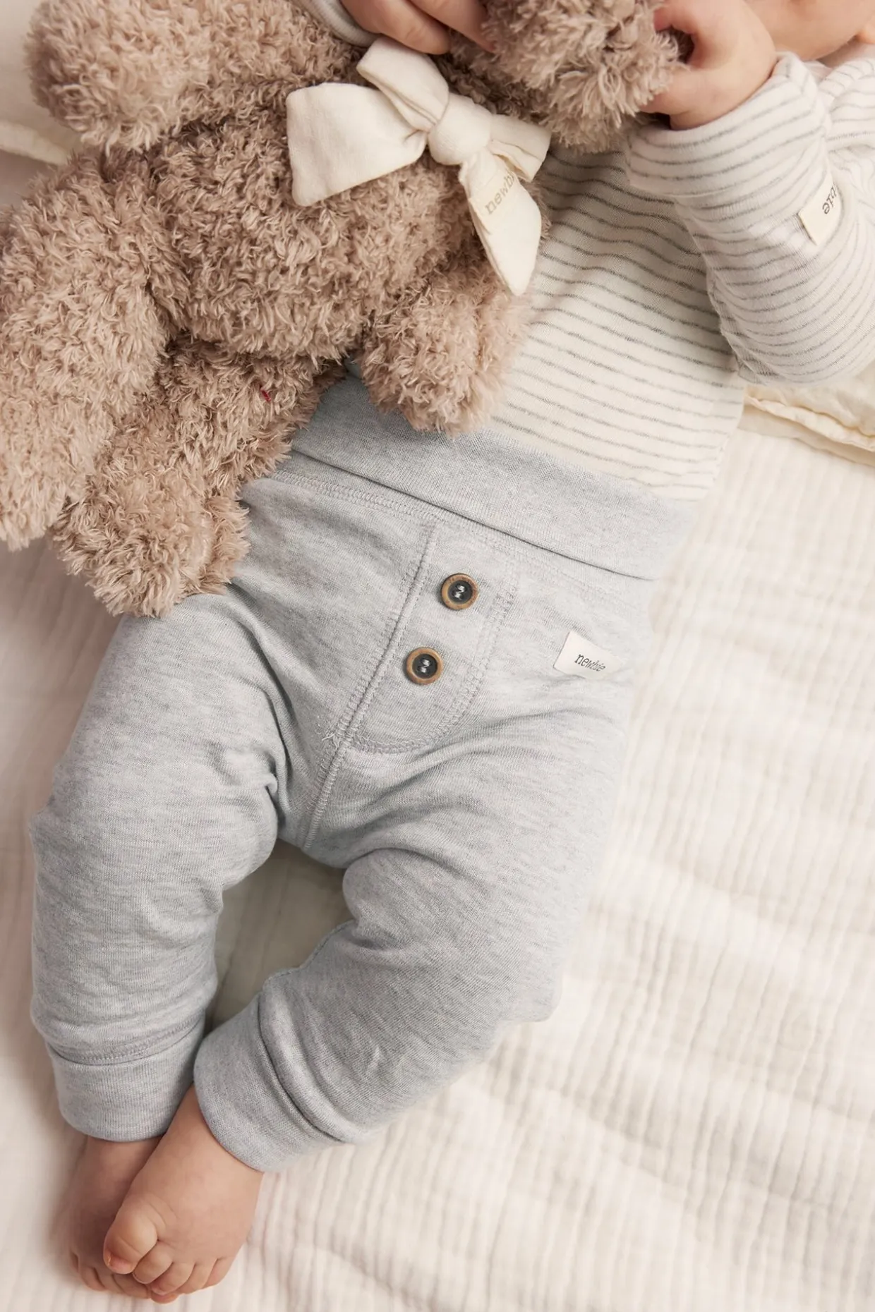 Leggings baby | Gråmelert | Baby | Newbie