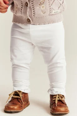Leggings med blonder