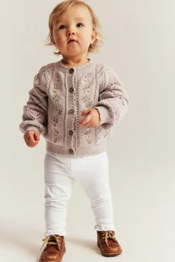 Leggings med blonder