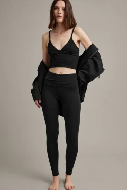 Leggings med nedbrettbar midje