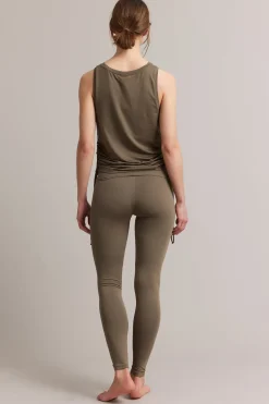 Leggings med nedbrettbar midje | Brun | Dame | Kappahl