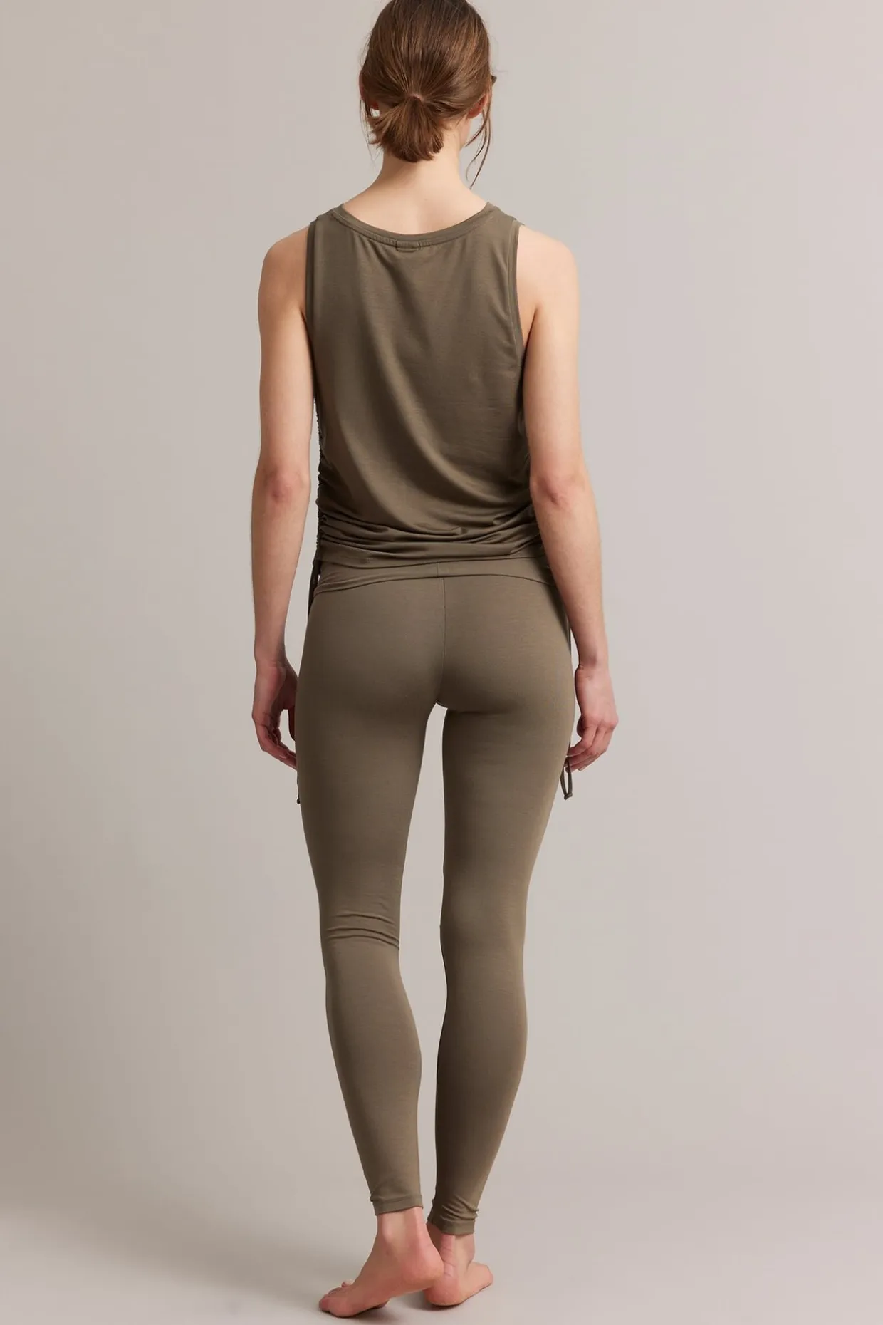 Leggings med nedbrettbar midje | Brun | Dame | Kappahl