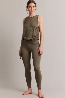 Leggings med nedbrettbar midje | Brun | Dame | Kappahl