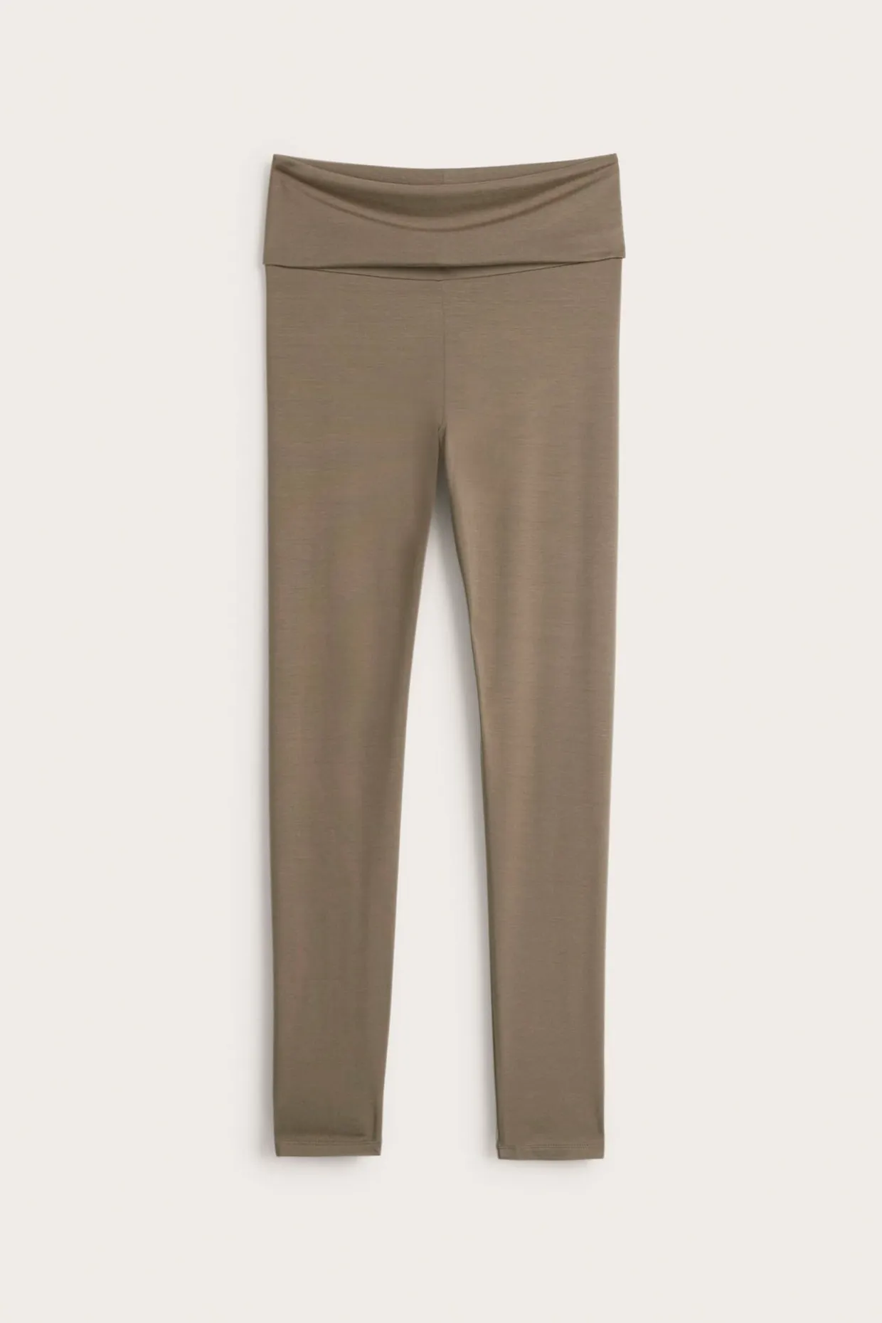 Leggings med nedbrettbar midje | Brun | Dame | Kappahl
