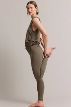 Leggings med nedbrettbar midje | Brun | Dame | Kappahl
