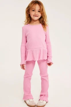 Leggings med vidde i ribbet jersey