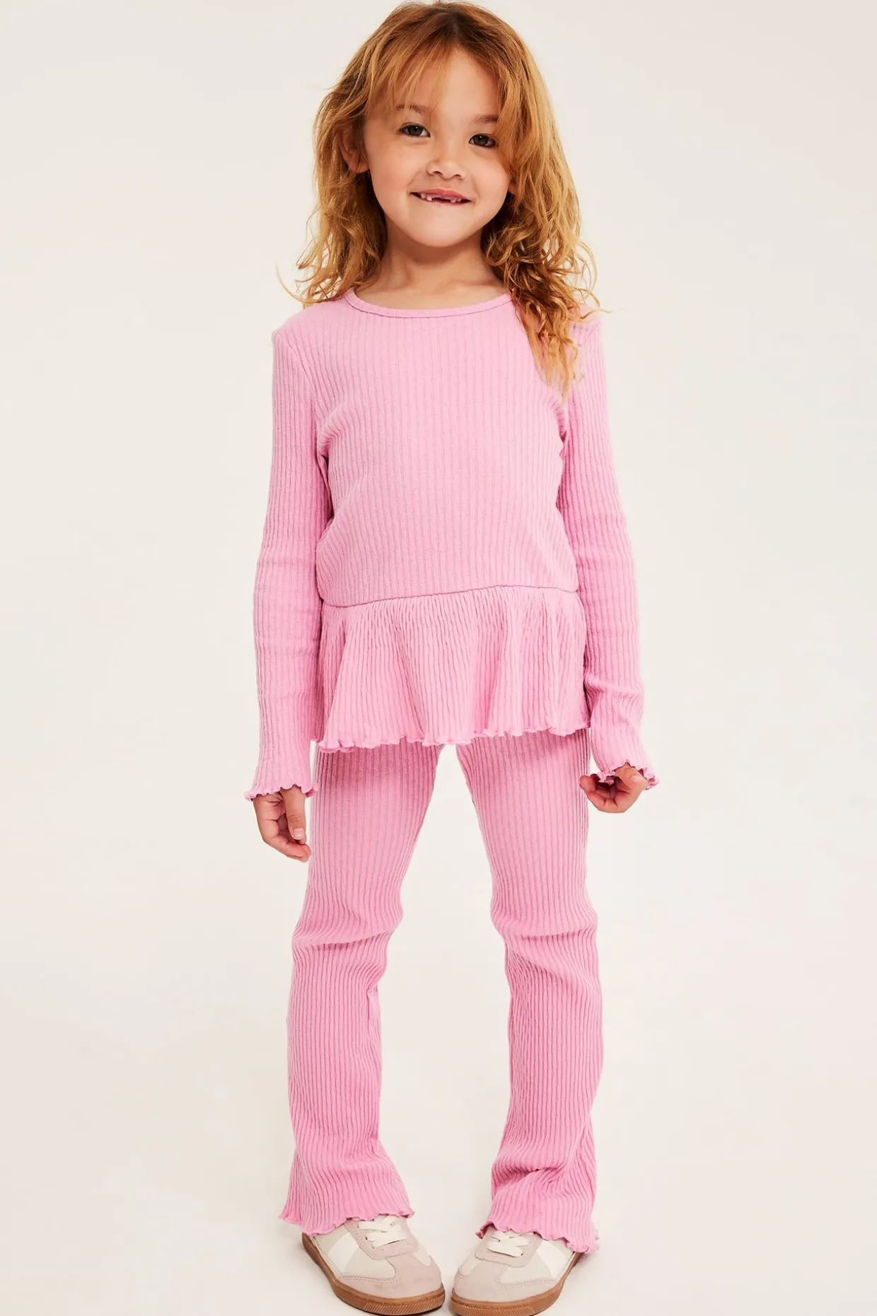 Leggings med vidde i ribbet jersey