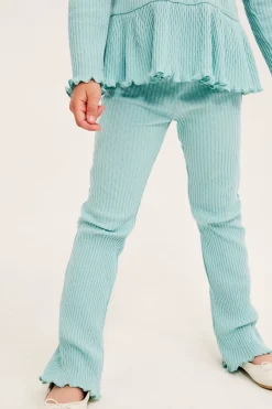 Leggings med vidde i ribbet jersey