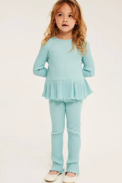 Leggings med vidde i ribbet jersey